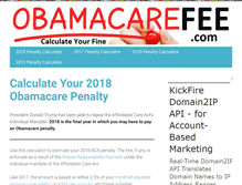 Tablet Screenshot of obamacarefee.com